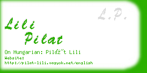 lili pilat business card